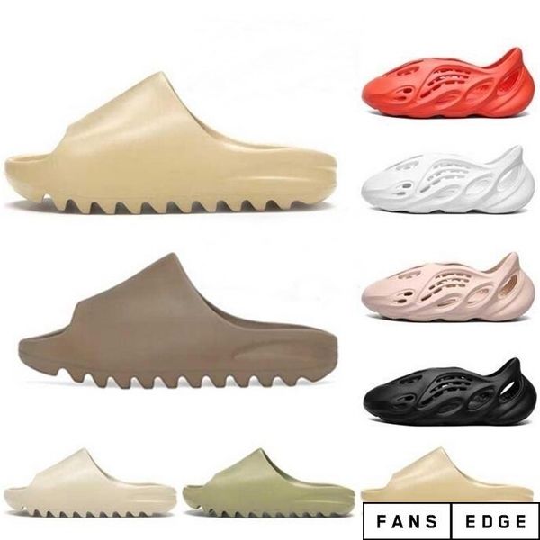 

kanye west slippers foam runner clog sandal women mens slides sandals sliders platform house outdoor slippers 36-45, Black