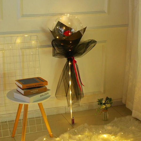 

nosegay rose bouquet posy balloon valentines day led creative flower holiday decoration for christmas wedding party luminous hep