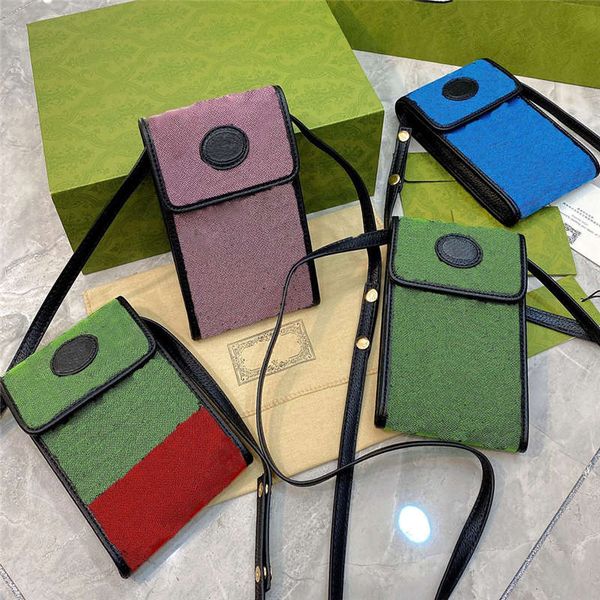 

mini phone bag multicolor stylish letter printing shoulder bag light classic fashion crossbody bag with box