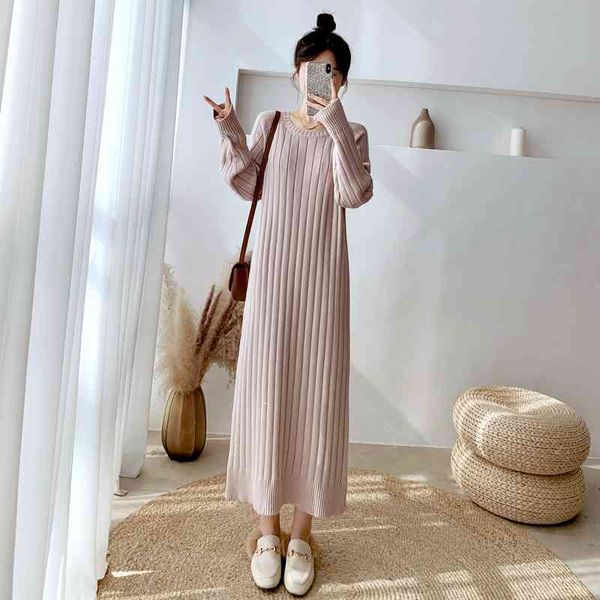 

casual dresses casual dresses promotion ext-sweater long of loose wool fall and winter sweater, Black;gray