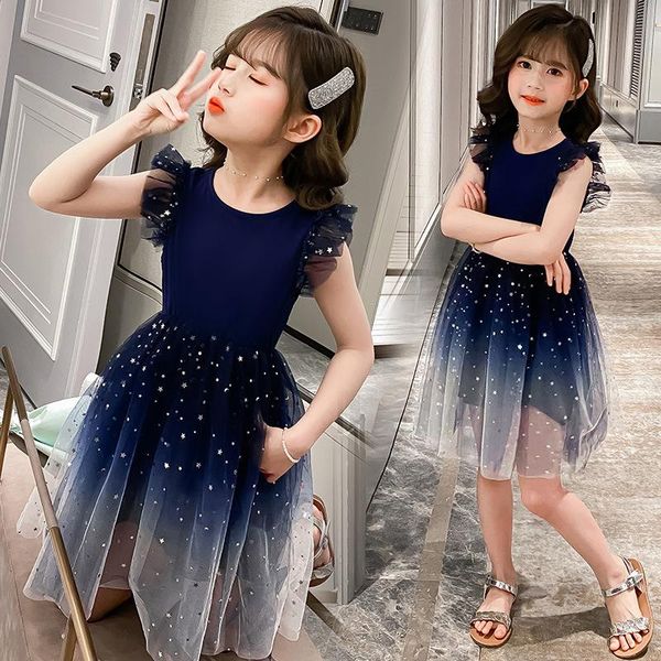 

girl's dresses 2021 summer short sleeve polka dot princess tutu dress girl clothes sweet fashion girls clothing sets kids children&#039, Red;yellow