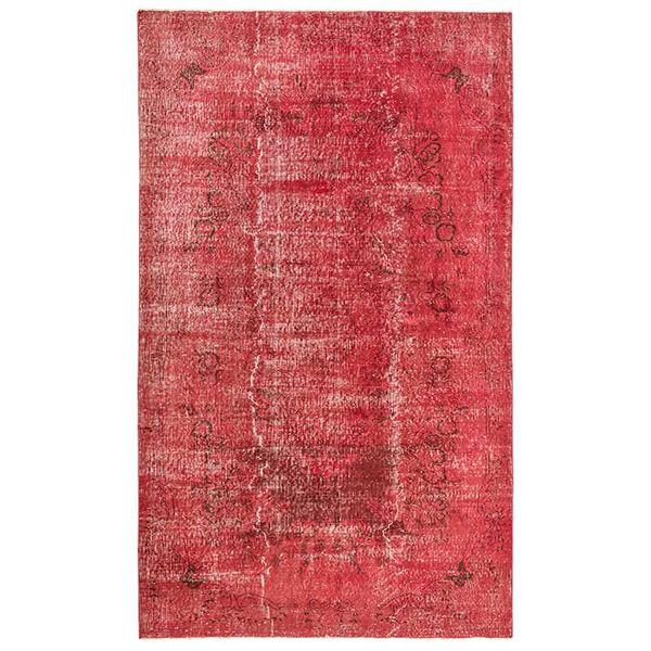 

deal excellent modern floral pattern engraved worn looking rare vibrant red carpet flowers embroidered naturally colored rug