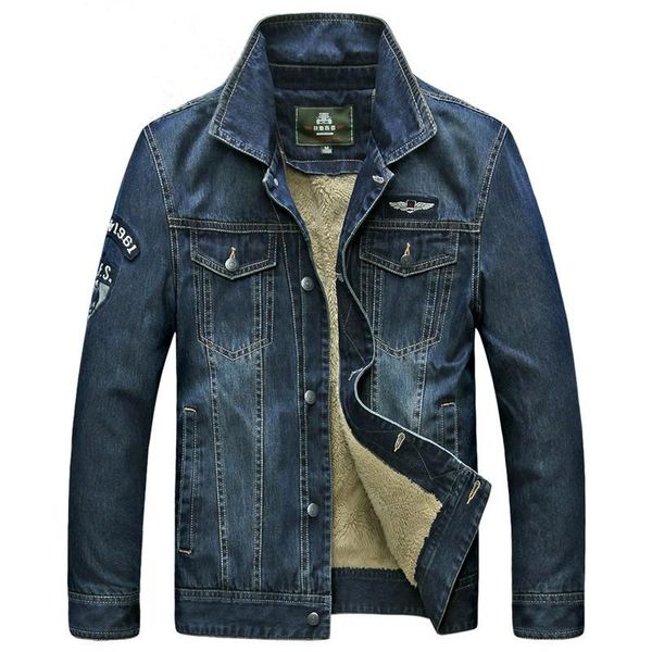 

men's jackets brand denim jacket men casual mens jean plus size 3xl jaqueta masculina thick warm fleece coats, Black;brown