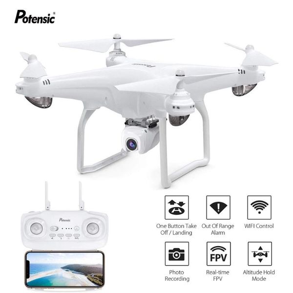 

potensic gps drone with 1080p 120Â° wide angle camera 5g wifi fpv real time transmission quadcopter professional rc dron toys