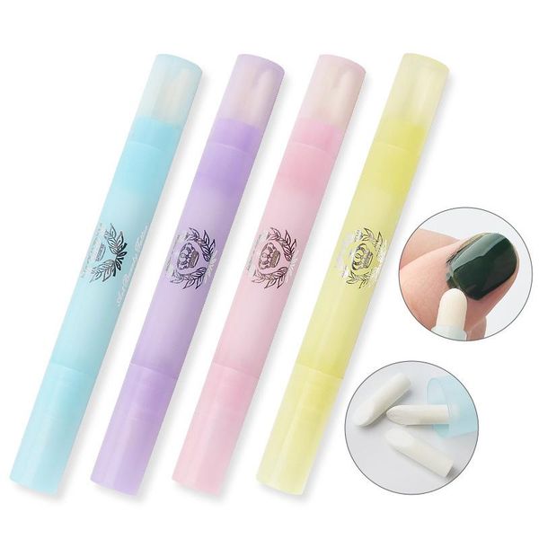 

nail brushes 1 pcs art gel polish remover pen manicure cleaner portable edge cleaning touch-up correction, Yellow