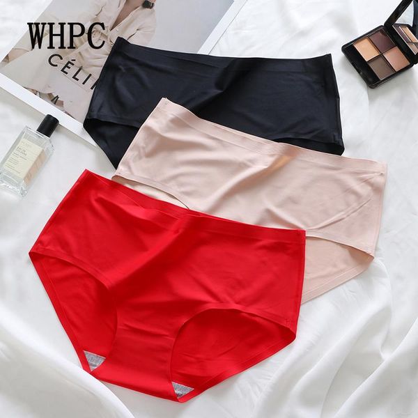 

women's panties whpc silk seamless women underwear big size s-4xl for woman female lingerie ladies underpant 1pcs drop, Black;pink