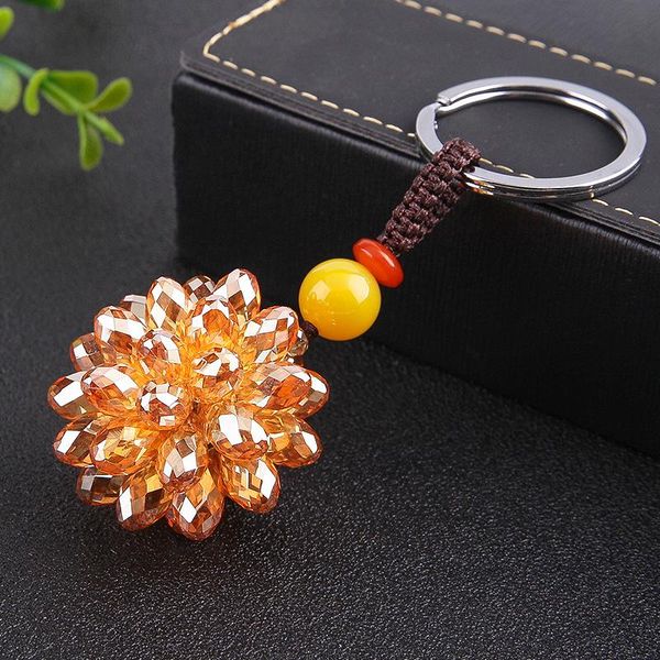 

keychains crystal ball key pendant lucky car keychain accessories drop, Silver
