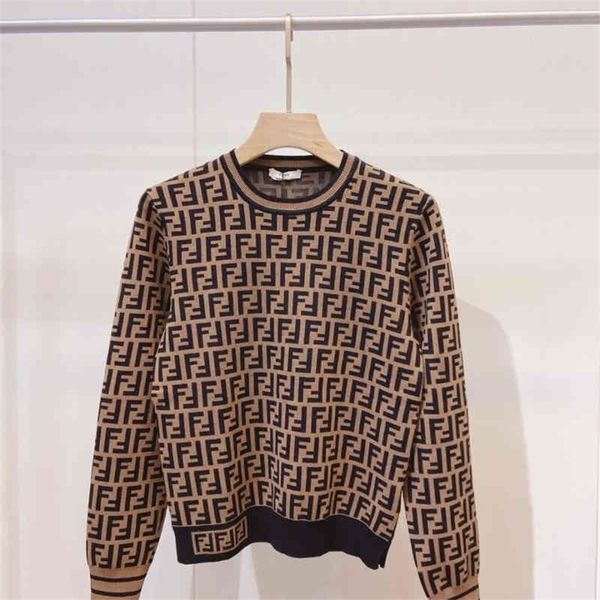 

[real sof picture]men's and women's vintage double jacquard simple pullover age reducing versatile sweater, Black;brown
