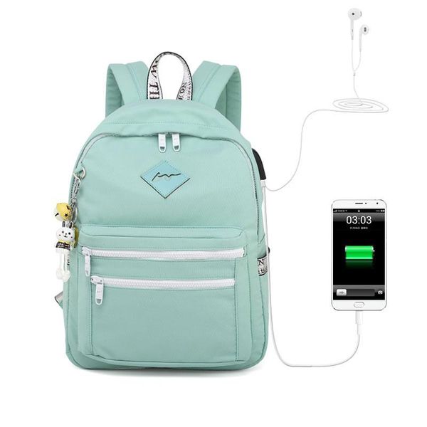 

backpack simple design korea style women fashionable girls leisure bag school student book teenager