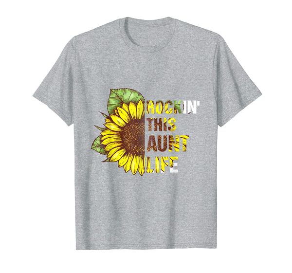 

rockin this life cute aunt tshirt gift from niece nephew t-shirt, White;black
