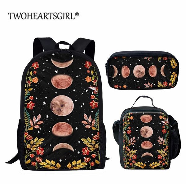 

backpack for students boys girls school bag sun and moon bohemia flowers pattern rucksack teens daily backpacks travel bags