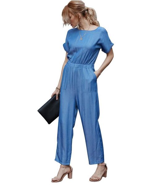 

women's jumpsuits & rompers office casual short sleeve o-neck belt slim plus size jumpsuit linen long playsuit bodysuit mono mujer vera, Black;white