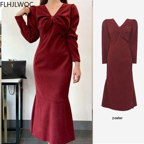

casual dresses chic korea fashion fenimine vestidos women basic wear black elegant red party draped retro vintage long trumpet mer, Black;gray