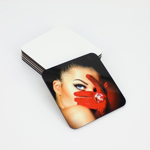 

new home 10*10cm sublimation coaster wooden blank table mats heat insulation thermal transfer cup pads diy coaster party favor zc040