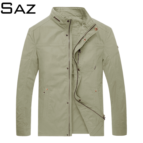 

men's jackets saz thin jacket male casual overcoat army tactics windbreaker mens waterproof breathable for men, Black;brown