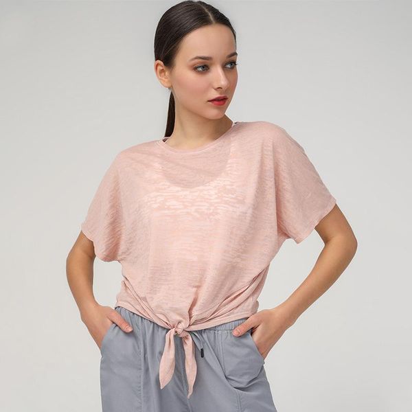 

women's short t-shirt short sleeve loose outer wear yoga clothes, White;red