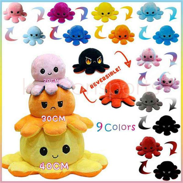 

cute 20cm animal reversible flip ocs stuffed plush doll soft simulation reversible plush toys color chapter plush doll child toys