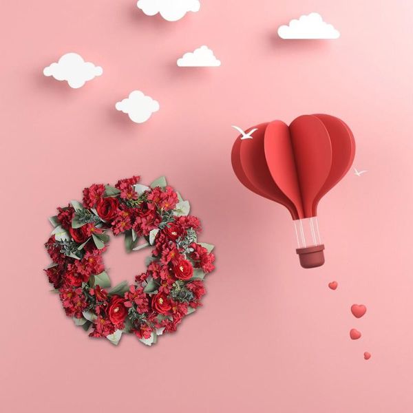 

simulation wreaths valentine's day decor garlands home decoration wedding venue layout props wreath home door decor hanging