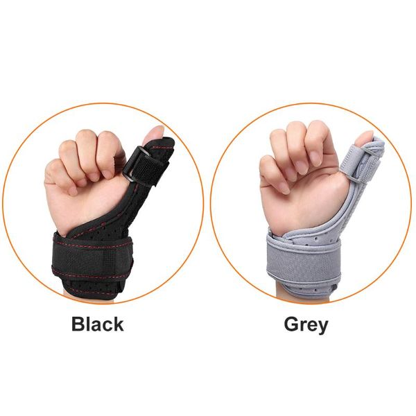 Suporte do pulso Brace de polegar fácil dimensionamento para o dedo esquerdo Esprações pretas respiráveis ​​e respiráveis ​​tendinite ajustável Mantendo a mão seca