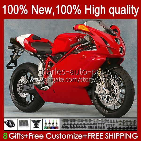 Motorrad-Karosserie für DUCATI Glanzrot 749S 999S 749 999 749-999 03 04 05 06 Karosserie 27No.45 749 999 S R 2003-2006 Cowling 749R 999R 2003 2004 2005 2006 OEM-Verkleidungsset