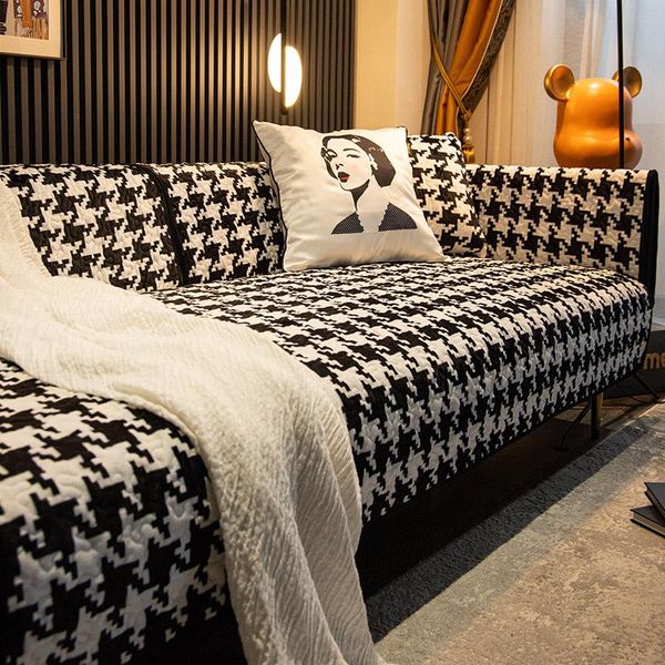 

chair covers nordic light luxury sofa cushion plush four seasons universal simple modern non-slip cover towel cloth