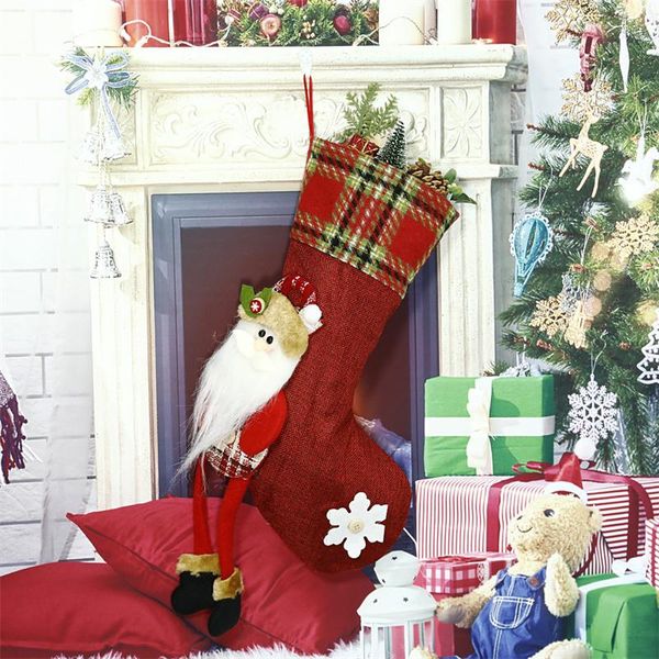 

christmas decorations stocking sack fireplace hanging stockings for home xmas tree decor gift natal navidad year