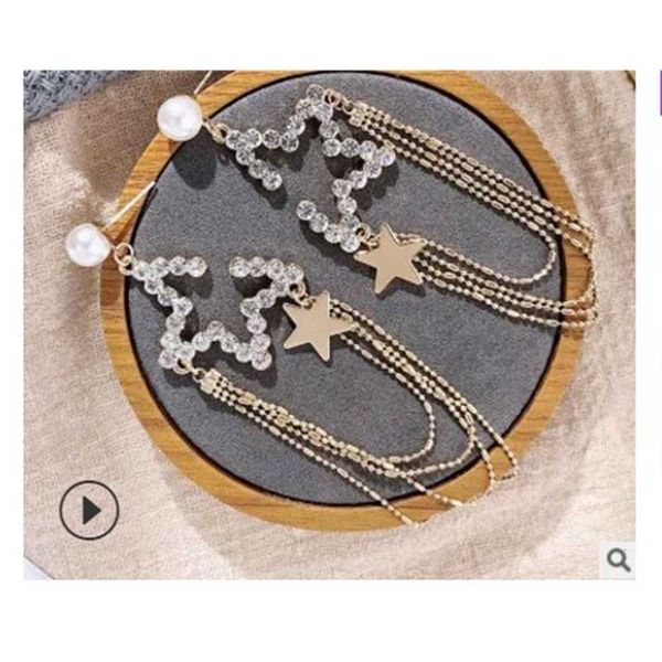 

2 pairs/lots celebrities wonderful fashion low price diamond crystal tassels lady's earings 9rr, Silver