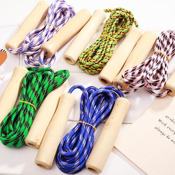 

jump ropes wooden handle skipping rope adjustable skip competition fitness sports equipment