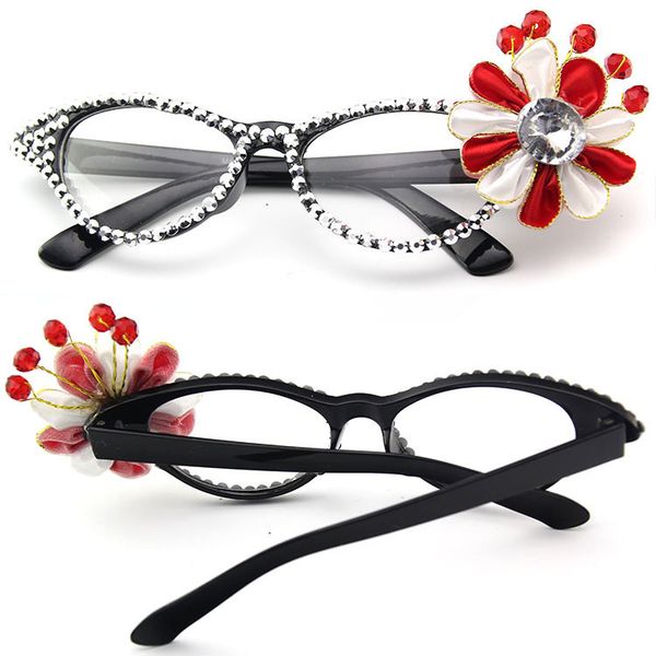 

75% off outlet store online selling new cat dance party flower sunglasses decorative glasses, White;black