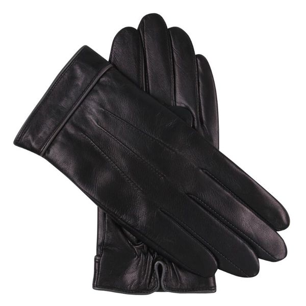 Fingerlose Handschuhe Leder Männlich Winter Echtes Plus Samt Verdicken Fahren Warm Halten Winddicht Touchscreen Schaffell M17001C