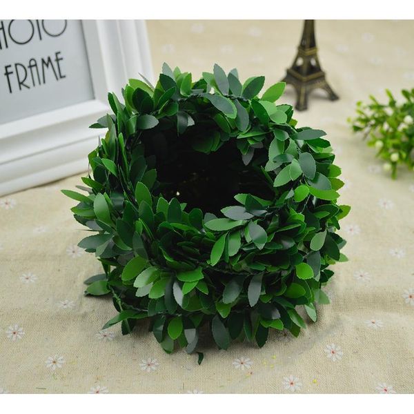 

7 meters/roll iron wire green leaf vine wedding decorative flowers wreaths christmas decoration for home artificia jlltio