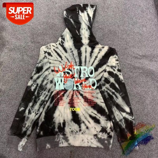 

travis scott black tie die astroworld hooded women men hoodie sweatshirts mens travis scott pullover #ao8x