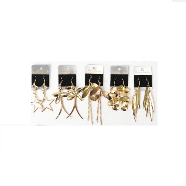 

charm women fashion exquisite crystal earrings small charm earrings ear clip gift for women girl mix style, Golden