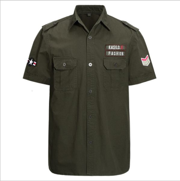 

mens short sleeve shirts summer plus size cotton casual military overalls outdoor designer shirts fashion man blouse, White;black