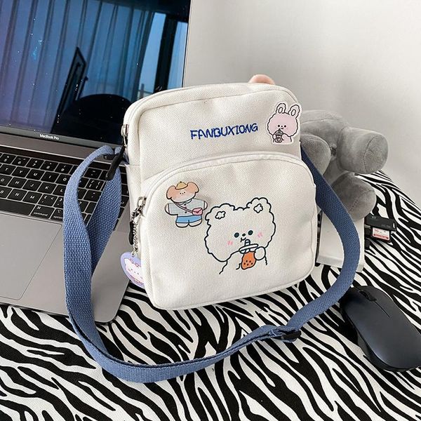 

evening bags women's shoulder japanese 2021 summer cartoon cute student canvas small bag fashion fresh handbags for female