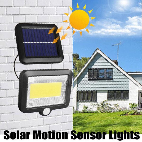 

solar lamps cob 100 led light outdoor motion sensor wall night waterproof garden lamp home emergency pathway yard street