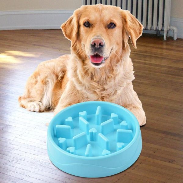 

cat bowls & feeders portable pet dog feeding puppy slow down eating feeder dish bowel prevent obesity dogs supplies products #t2p