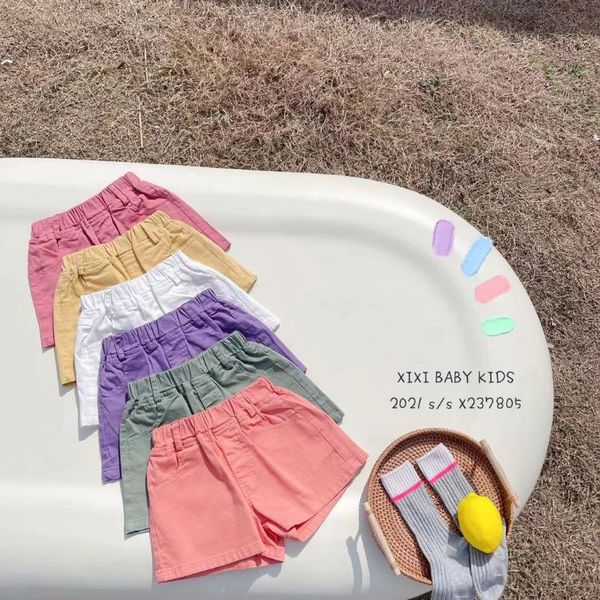 

2021 new arrival girls boys shorts spring summer kids shorts 3-8 years a, Black