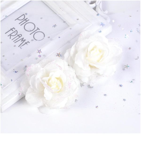 

10pcs new silk lace camellia artificial flower for wedding home christmas decoration diy wreath flower wall scrapbook jllcni