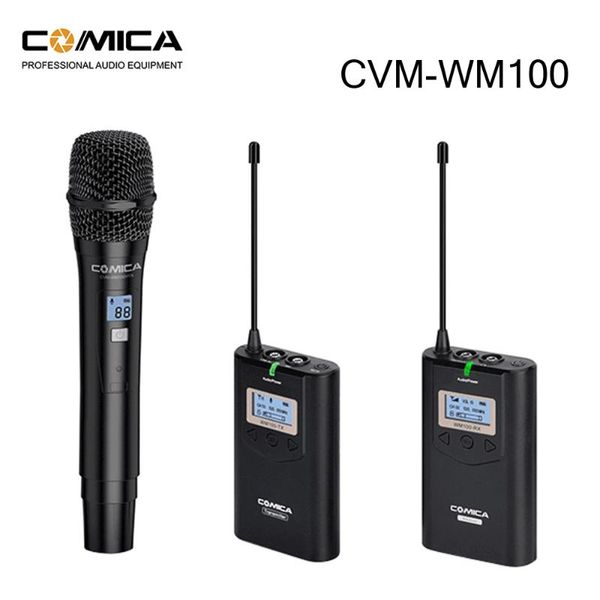 

comica cvm-wm100 48 channels uhf omni-directional wireless lavalier microphone for canon nikon sony panasoni