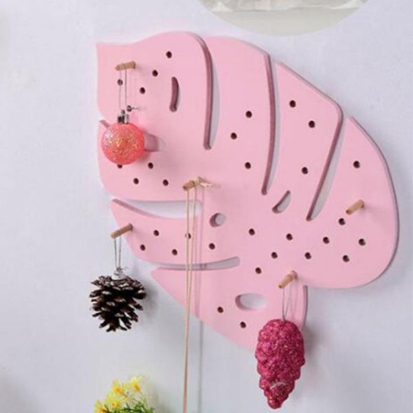

leaf shape wall mounted board hooks with crabstick indoor living room decoration