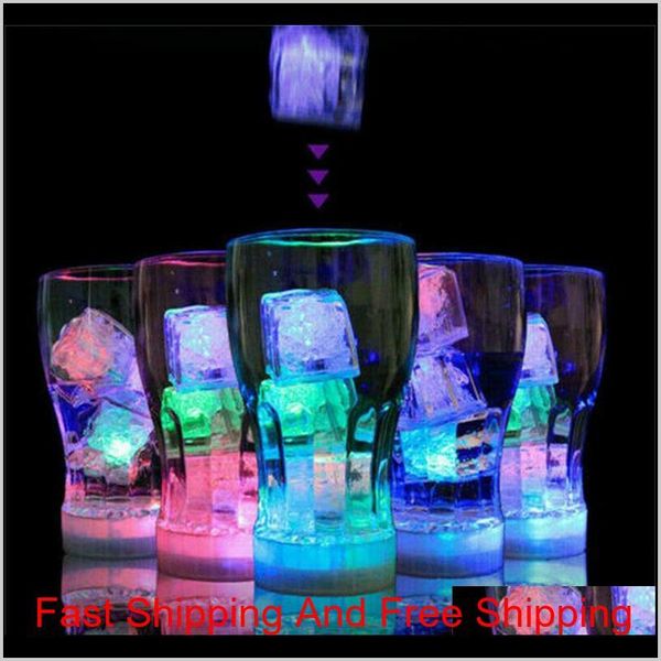 

flash ice cubes water-activated led flash light put into water drink flash bars wedding birthday christmas qyltjb mj_bag