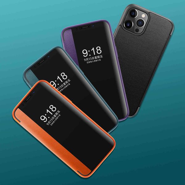 

suitable for iphone13promax dormant mobile phone case apple 13pro all inclusive plain leather anti falling cover protective cover