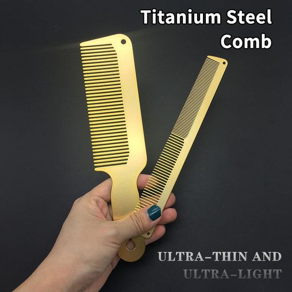 

hair brushes professional customized space aluminum gold metal cutting hairdressing comb for barbers salon, Silver