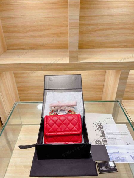 

folding gift box ss21 diamond button flap bag for women handbag with brand