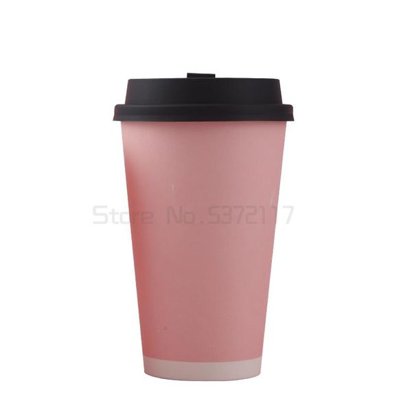 

disposable cups & straws 100pcs net red pink/blue 14oz/16oz 400ml milk tea coffee juice drinks paper wedding birthday party cup