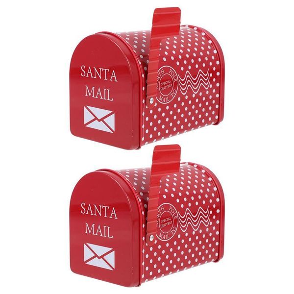 

gift wrap 2pcs christmas packaging box postbox xmas storage candy (assorted color)