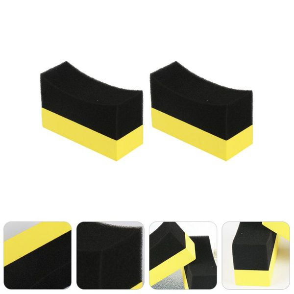 

car sponge 2pcs tire dressing applicator pads gloss shine color polishing