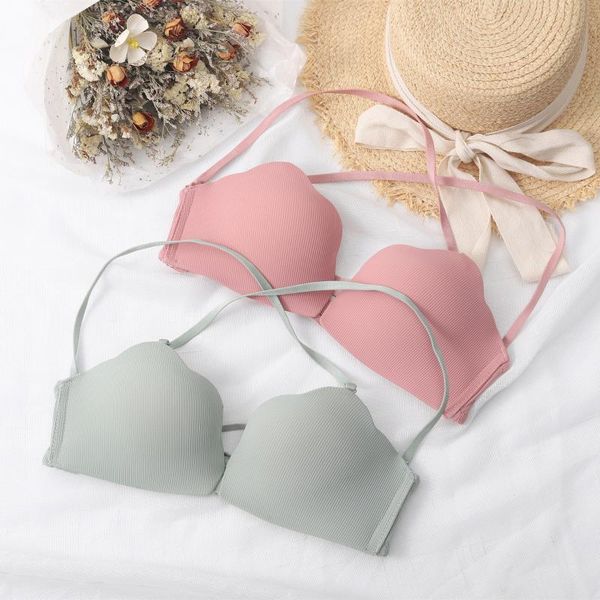 

bras ladies' underwear bra, front buttoned small corset, gathered up, no steel ring, half cup buckle beautiful back, Red;black