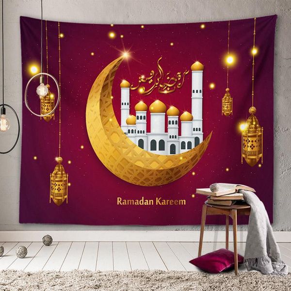 

tapestries background muslim islam decoration for wall 100*75cm ramadan tapestry eid mubarak hanging